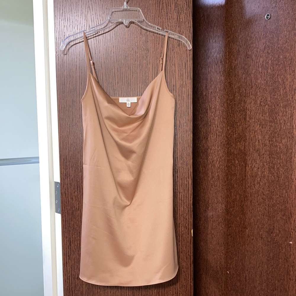 Missguided satin cowl neck mini dress size 0